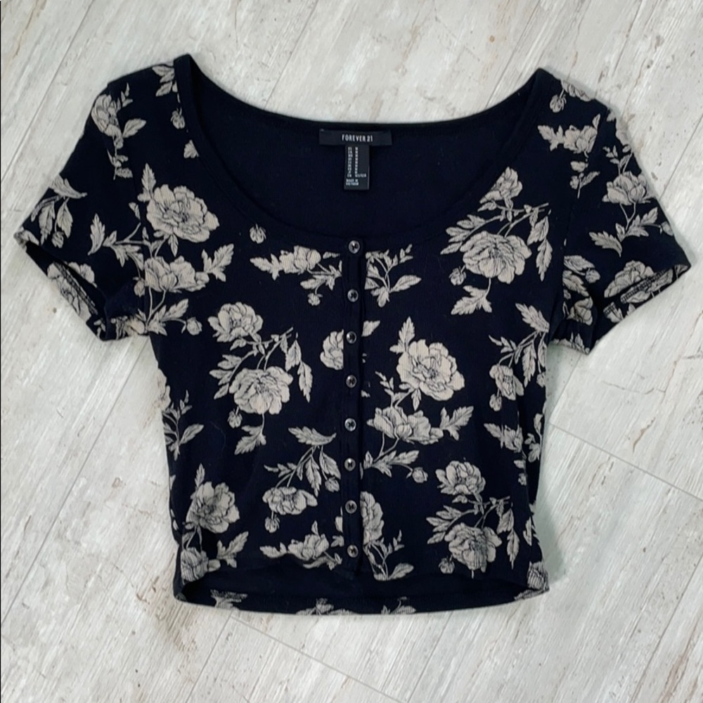 Forever 21 Floral Crop Top